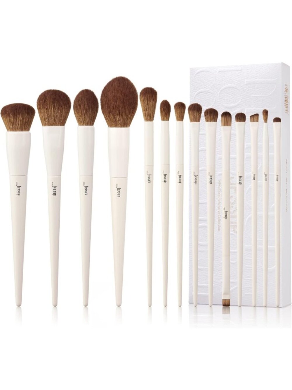 14-Piece Makeup Brush Set for Face & Eyes, Soft Bristles, Professional Quality